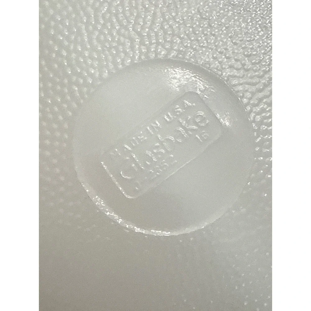 Vintage Glasbake Blue Floral Divided Casserole Dish J-2352 Milk Glass Oval